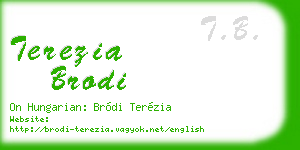 terezia brodi business card